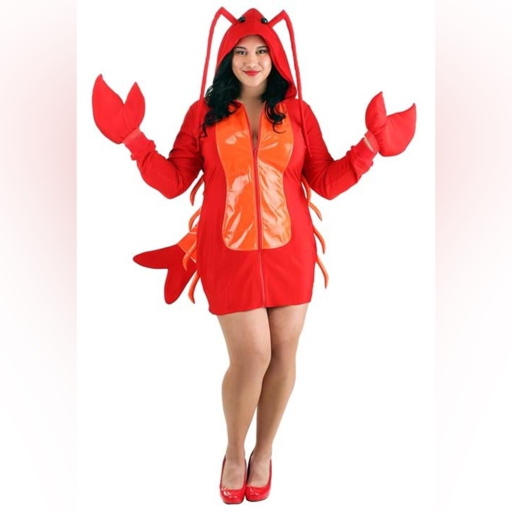 Glamorous lobster Halloween costume, size 1X